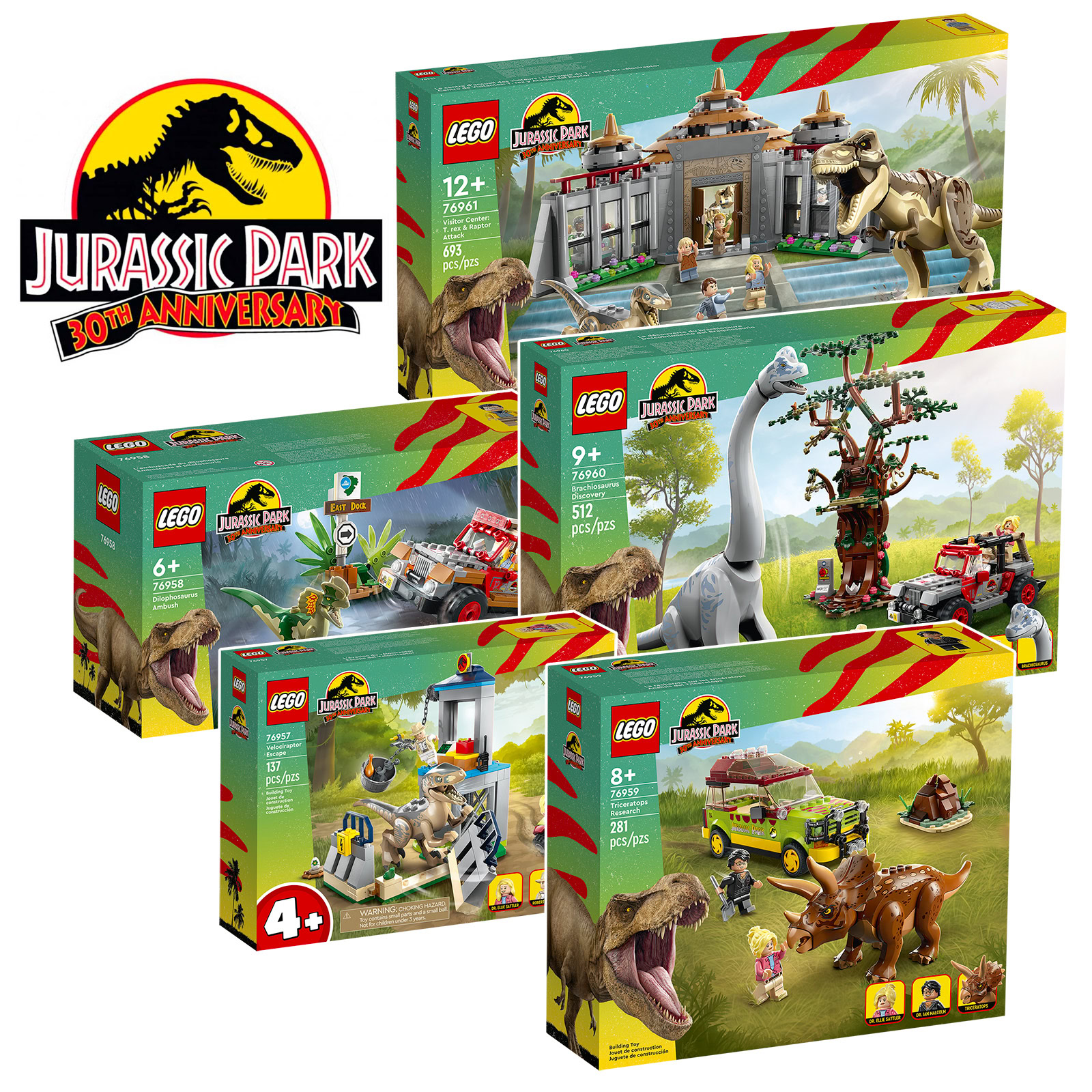 Nouveautés LEGO Jurassic Park : cinq sets pour fêter le 30ème ...