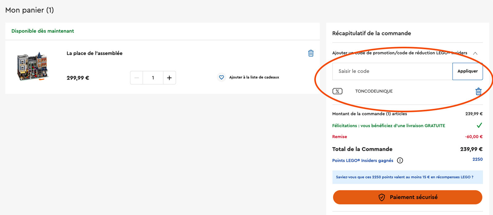 Sur le centre des LEGO Insiders récupérez vos coupons de