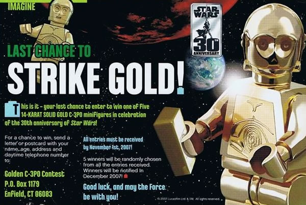 ทองคำขาว C-3PO 14 กะรัต [Solid Gold C-3PO]