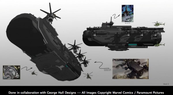 The Avengers 2012 - Concept Art Officiel du Helicarrier The Avengers 2012 - Concept Art Officiel du Helicarrier