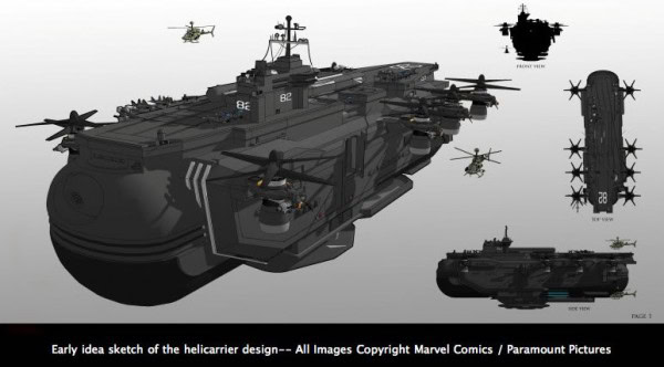 The Avengers 2012 - Concept Art Officiel du Helicarrier The Avengers 2012 - Concept Art Officiel du Helicarrier