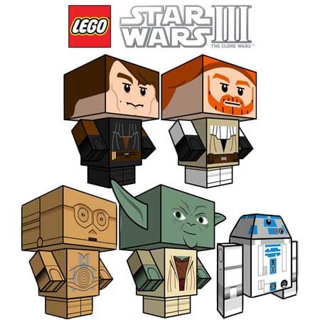 LEGO Star Wars 3 Papercraft - Cubee Clone Wars Series