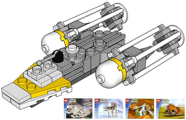 mini Y-Wing from sets 4488, 4489, 4490, 4491