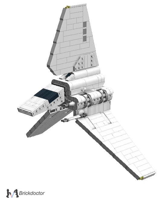 Midi-Scale Lambda-Class T-4a Shuttle par Brickdoctor