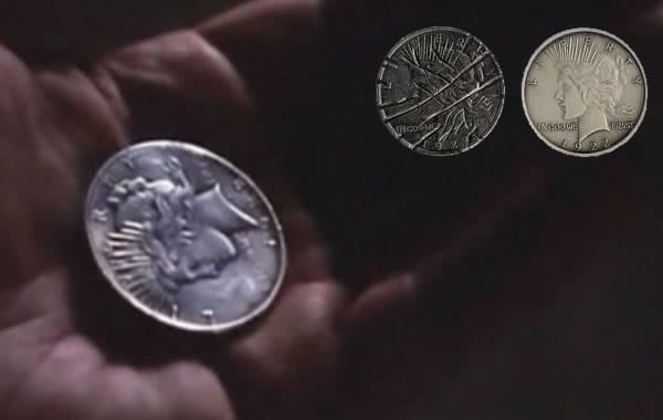 Two-Face's Lucky Coin - Scarred Silver Dollar