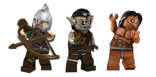 thelordoftherings.lego.com . Rohan Soldier, Mordor Orc & Lurtz