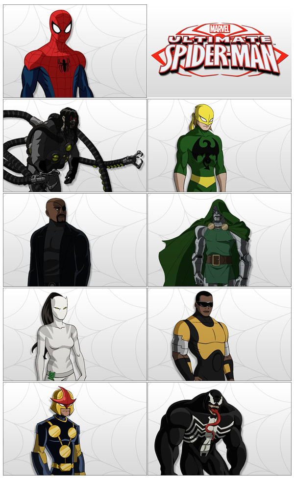 Ultimate Spider-Man - Spider-Man, Iron Fist, Doc Ock, Nick Fury, Nova, White Tiger, Power Man, Venom & Doom