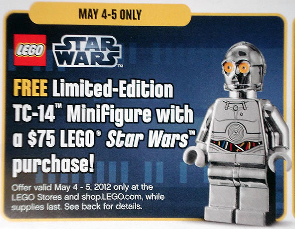 LEGO Star Wars - Free Limited-Edition TC-14 Minifigure - May 4 & May 5 2012