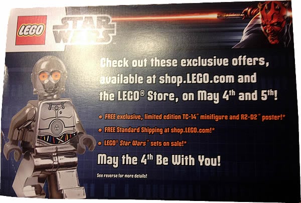 LEGO Star Wars - mMay the 4th promotional postcard