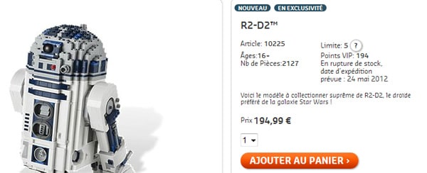 Le set 10225 UCS R2-D2 déjà en rupture de stock...