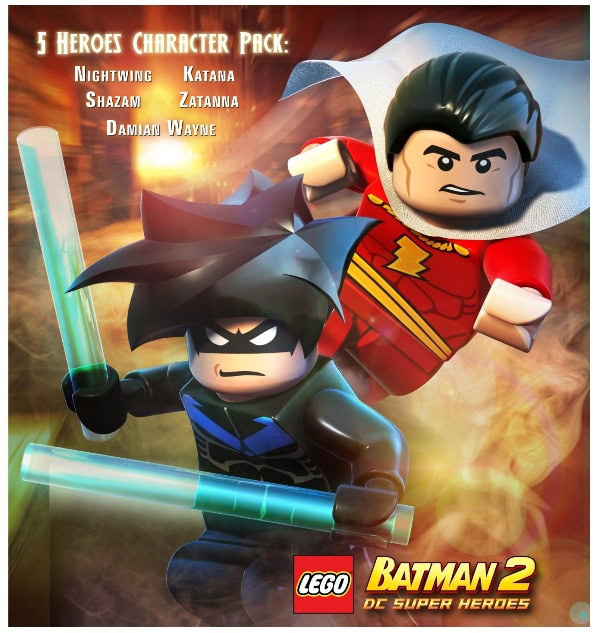 LEGO Batman 2 - Nigthwing, Katana, Shazam, Zatanna & Damian Wayne