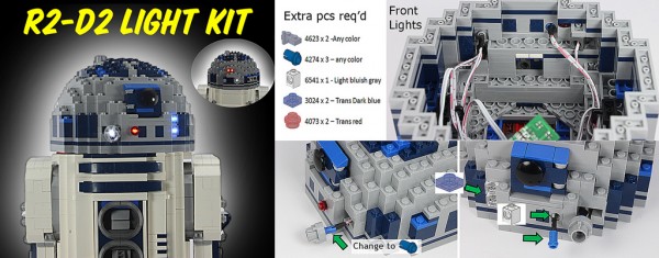 10225 UCS R2-D2 Light Kit @ Artifex Creation