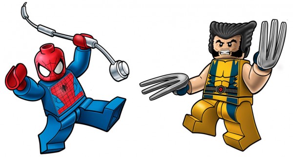 LEGO Super Heroes : Spiderman & Wolverine Packaging Illustrations