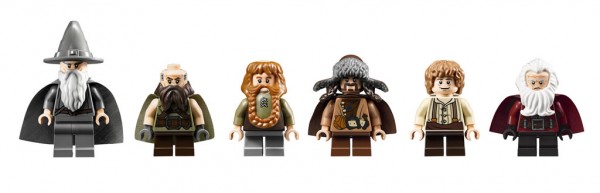 LEGO The Hobbit Minifigs : Gandalf, Dwalin, Bombur, Bofur, Bilbo & Balin