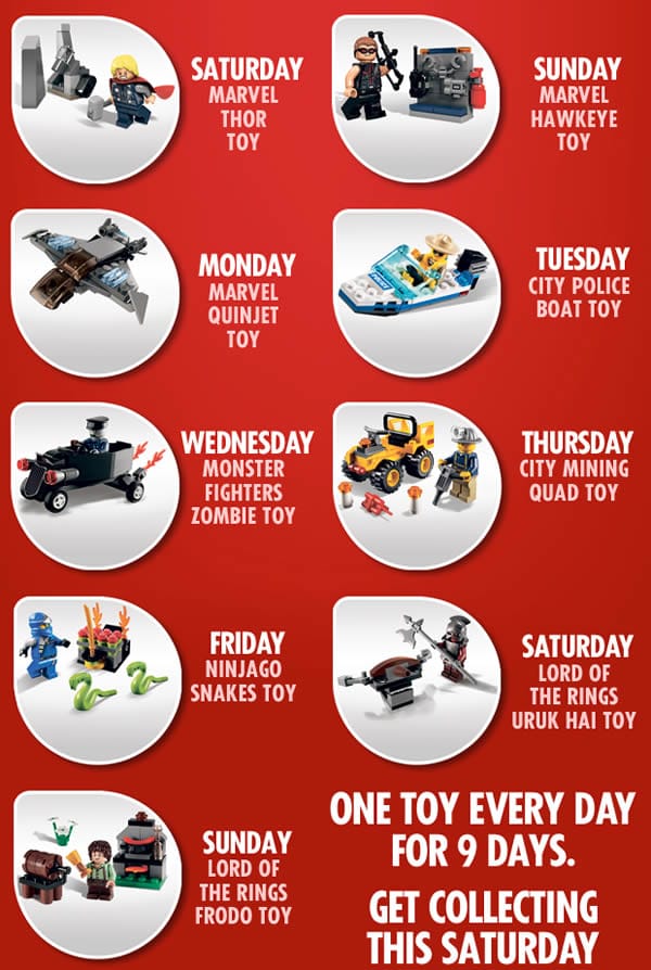 The Sun : Free LEGO Toys are back - 27/10/2012 - 4/11/2012