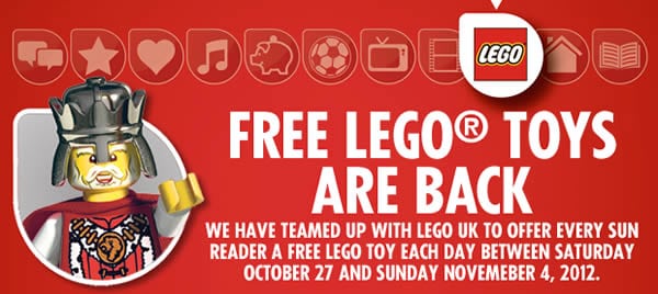 The Sun : Free LEGO Toys are back - 27/10/2012 - 4/11/2012