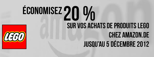 20% de remise sur toute l'offre LEGO chez amazon.de