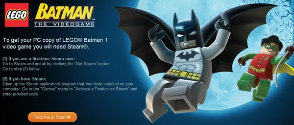 Get your PC copy of LEGO® Batman 1 video game 