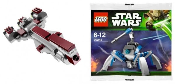 LEGO Star Wars 2013 Polybags : 30242 Star Wars Republic Frigate & 30243 Star Wars Umbaran MHC