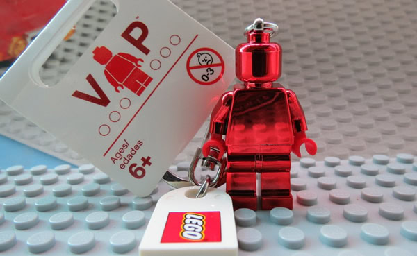 LEGO VIP Red Chrome Keychain 853303