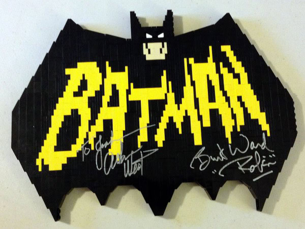 LEGO Mosaic - Signed by Adam West & Burt Ward