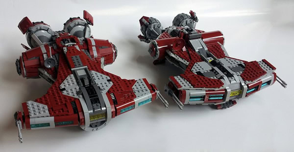 khatmorg Jedi Defender-Class Cruiser vs LEGO 75025 Jedi Defender-Class Cruiser