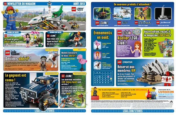 LEGO Store Calendar - Août 2013