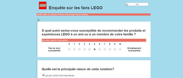 LEGO Q3 Survey