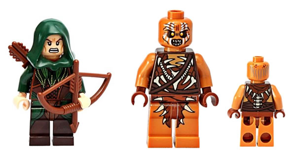 LEGO The Hobbit 2014 minifigs : Mirkwood Elf & Gundabad Orc