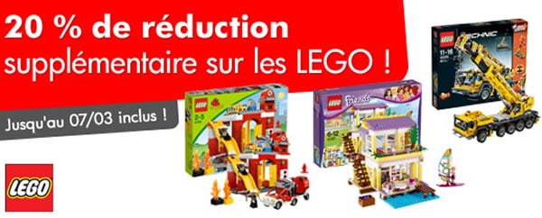 MyToys.fr : 20% de remise sur les produits LEGO