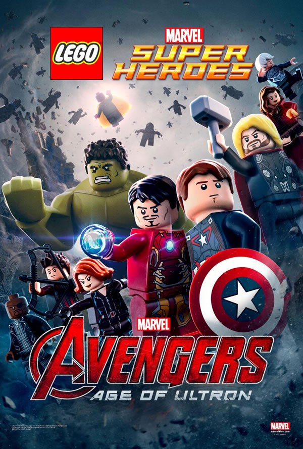 avengers age of ultron lego poster 600