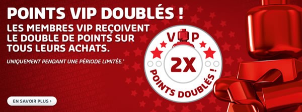 Octobre 2016 : Points VIP doublés sur le SHop@Home officiel LEGO