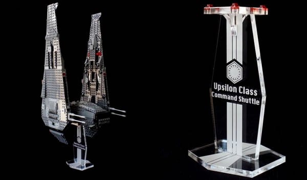 laserlabs acrylic stands shuttle lego