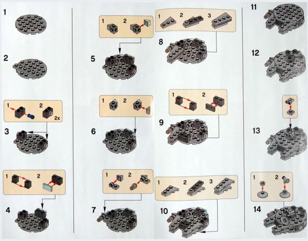 lego magazine instructions millennium falcon