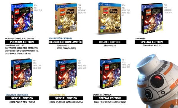 lego star wars force awakens video game 2016 editions