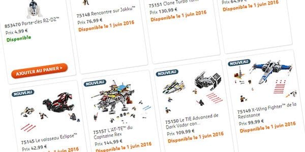 nouveautes lego star wars 2016 second semestre