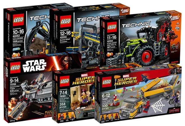 lego nouveautes aout 2016 technic starwars marvel