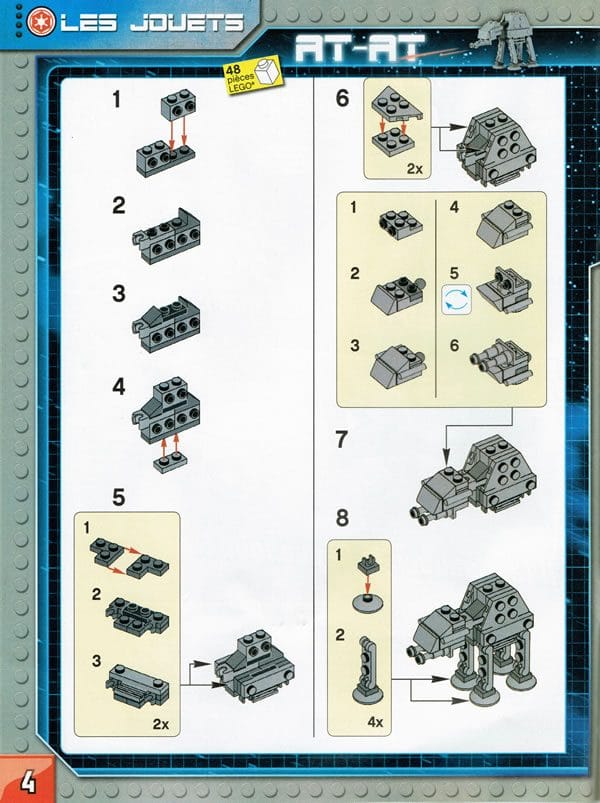 LEGO Star Wars Magazine : AT-AT instructions (Issue #15 - September 2016)