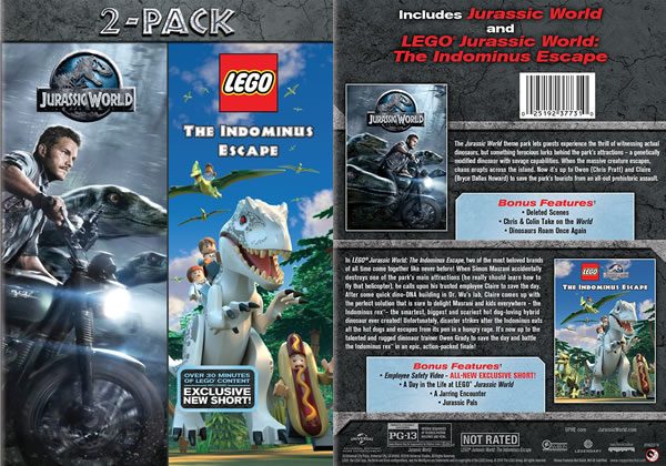 lego jurassic world indominus escape blu ray bundle 2016