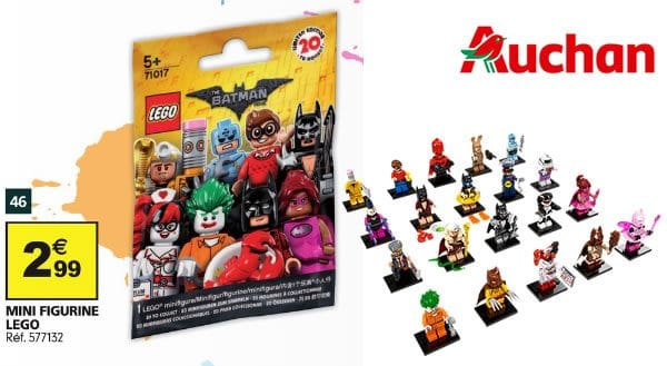 Chez Auchan : Minifigs The LEGO Batman Movie à 2.99 €