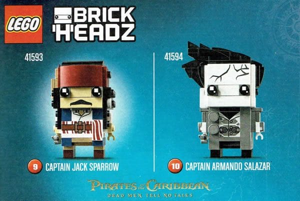 LEGO BrickHeadz - 41593 Captain jack Sparrow & 41594 Captain Armando Salazar