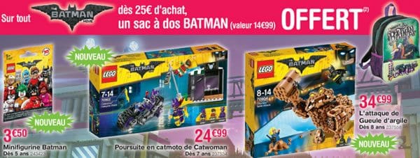 sac lego batman offert toysrus 2017