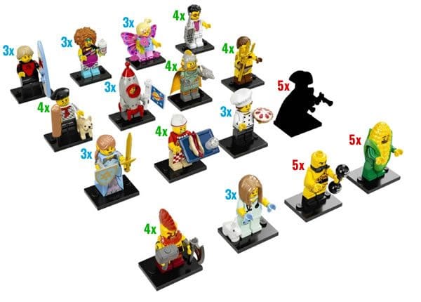 lego 71018 collectible minifigure series 17 distribution box 60