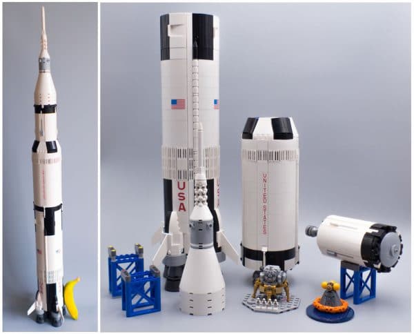 LEGO IDEAS 21309 NASA Apollo Saturn V (Banana for scale)