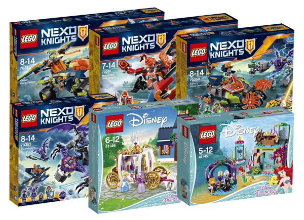 Nouveautés LEGO Nexo Knights et Disney du second semestre 2017 : encore des visuels officiels