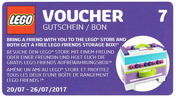 LEGO Stores : Set 40266 LEGO Friends Storage Box offert en deux exemplaires