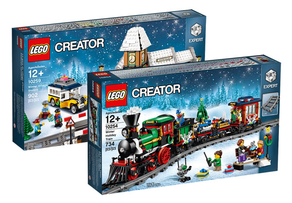 lego creator expert winter village train station 10254 10259