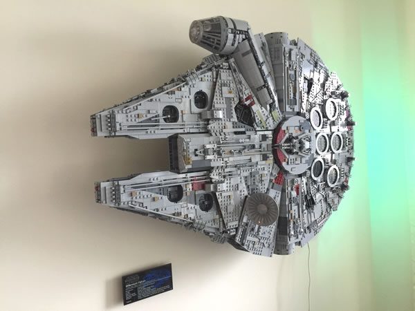 wall mounted 75192 millennium falcon