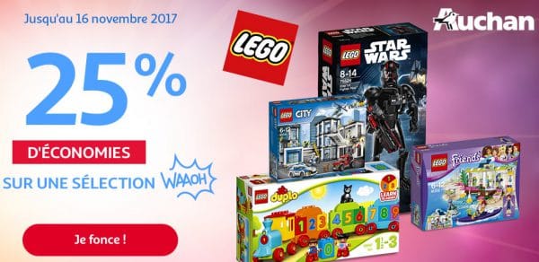 Auchan : 25% d'économies sur une sélection de produits LEGO