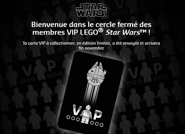 Carte VIP LEGO Star Wars : bientôt dans votre boite aux lettres...